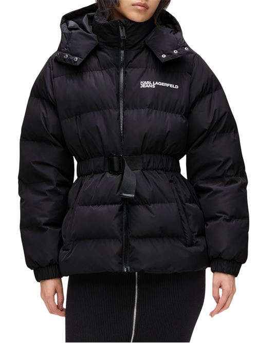 Piumino nero in poliestere Karl Lagerfeld jeans | A3W15023999